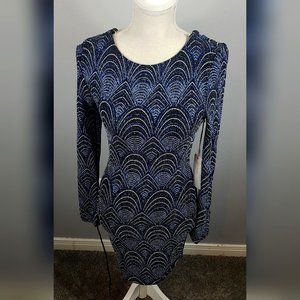NWT Iris Basic Blue Sequin Dress